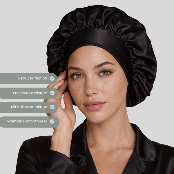 RoyalSilky Mulberry Silk Bonnet - Black